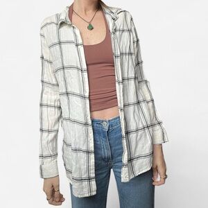 Plaid Button-Up Shirt